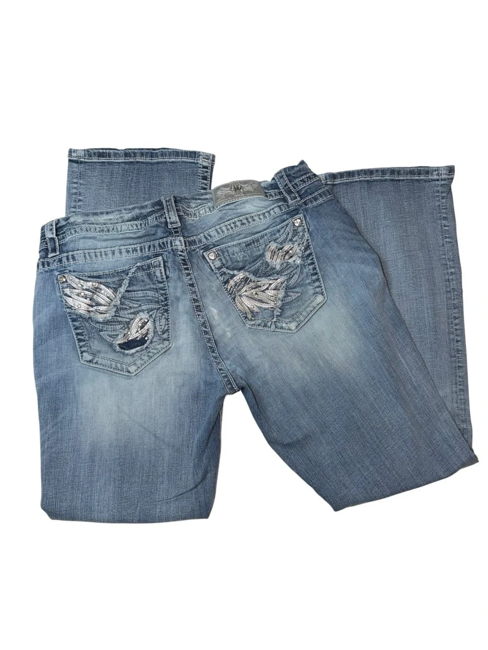 Miss Me Medium Blue Boot Cut Stretch Jeans